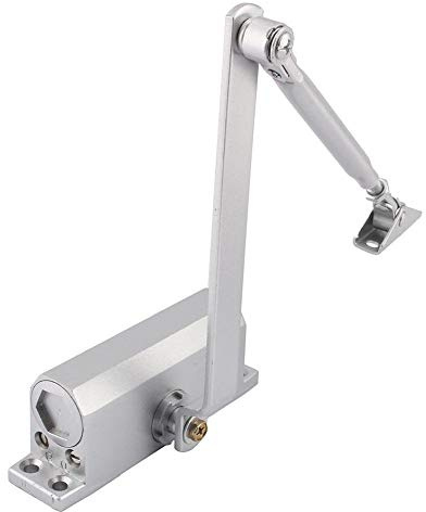 Hydraulic Spring Door Closer, Automatic Heavy Duty Overhead Door Closer with Adjustable Arm, 25-45kg Fire Proof Safe Door Opener Closer Home Positioning Spring Door Closer for Home or Commercial Use