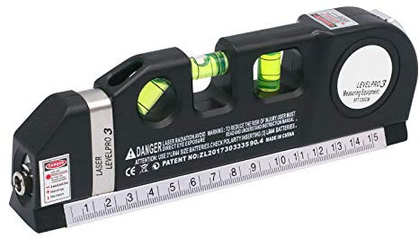 RUIZHI Livella Laser, Livello Righello Livelli Laser Multiuso con 2.5M Righello Standard e Metrico
