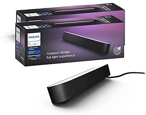 Philips COL HUE PLAY SINGLEPK EU/UK (Double Pack) connectée Pack simple, unité de base, Éclairage d’ambiance pour TV et gaming (Compatible avec Alexa, Google Assistant et Apple HomeKit), Noir