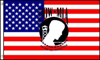 AZ FLAG Bandiera Stati Uniti con Pow Mia 90x60 cm 2 Occhielli