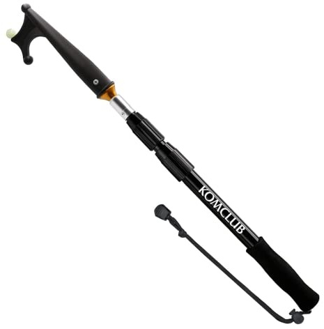 KOMCLUB 3.93FT 3-Stage Carbon Fiber Luminous Boat Hook for Docking