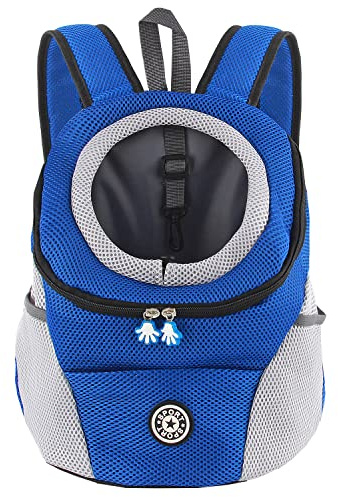 M MUNCASO Hundetrage-Rucksack Welpentasche Kleine Haustier-Fronttasche mit Atmungsaktivem, Head-Out-Design, Wasserdichter Boden für Reisen, Outdoor, Wandern