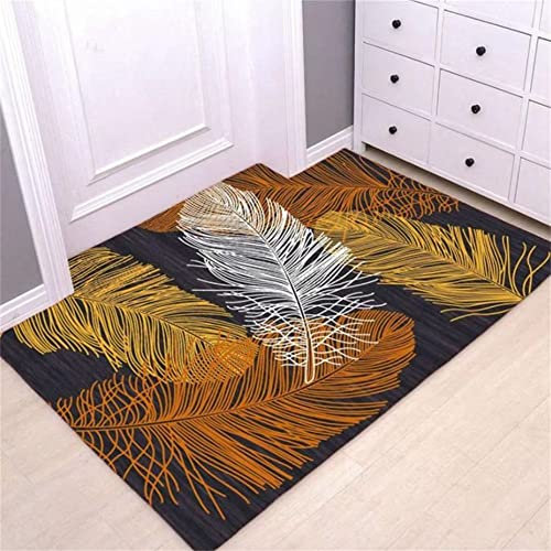 Kunsen Rugs Einfache Geometrie, einfache Wasseraufnahme im Bad großer Teppich Wohnzimmer gelb Flickenteppich Teppich küche160X230CM