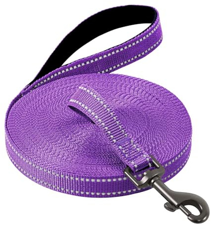 COMSLE Schleppleine für Hunde, 3m / 5m / 10m / 15m / 20m Robuste Lange Hundeleine Reflektierend Trainingsleine mit Gepolsterter Griff und handschlaufe, Ausbildungsleine für Kleine bis Große Hunde
