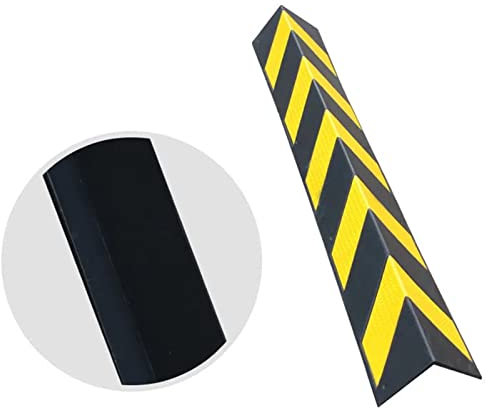 XPLKQXE Protector Columnas Garaje, Garaje Parachoques Protector, para Aparcamiento Protección De Coches Esquina Postes De Barandilla (Color : Black+Yellow, Tamaño : 4pcs-120cm)