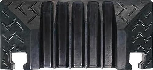 as - Schwabe Kabelbrücke 5 Kanal Endstück 500 x 200 x 50 mm - Kabelschutzmatte Vollgummi - Kabelkanal 40 x 40 mm - Schlauchbrücke Belastbarkeit bis 20t - Überfahrschutz für Kabel - schwarz/gelb, 63257