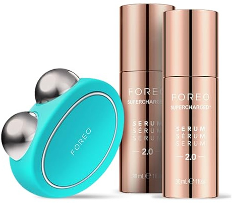 FOREO BEAR Mikrostromgerät + 2 leitfähige Seren - Set, Mint | Mikrostromgerät, Gesichtsmassage, Facelift, Leitserum, Pflege-Tools, Anti-Schock, FDA-Freigegeben