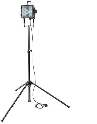 Work Light with Heavy Duty Tripod 20w LED 13A BS 240v Plug 3m Cable IP44 Rated, Adjustable Stand, 2200 Lumens, Site Lightning for Outdoor, Workshop, Construction and Indoor Light