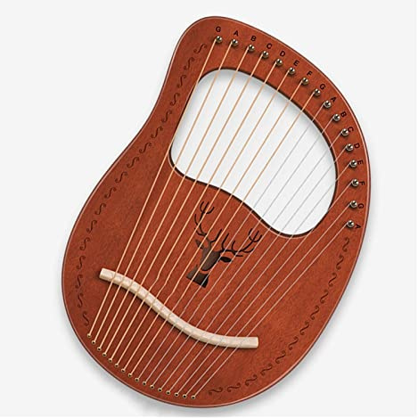 Musikharfe aus Holz, 16 Saiten, Zubehör, Lyra-Harfeninstrument, Lyra? Harfe für Anfänger