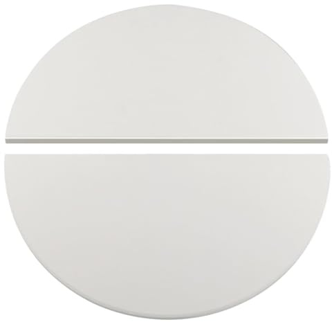15 inch Half Moon Ceramic Heat Deflector Plates for Kamado Joe Classic I, II, III,Big Green Egg Grill Parts, 2-Pack,White