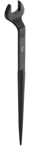 HARFINGTON Single Open End Spanner Wrench 22mm 15 Degree Angle Single Open End Metric Construction Spanner Wrenches with 60°Offset Handle for Automotive Mechanical Maintenance