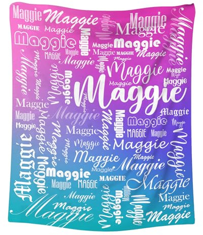 papasgix Personalisierte Decke mit Namen oder Wunschtext extra weiche softe Sofadecke/Wohndecke Kuscheldecke Kinder Personalisiert Geschenke für Geburtstag, Weihnachten