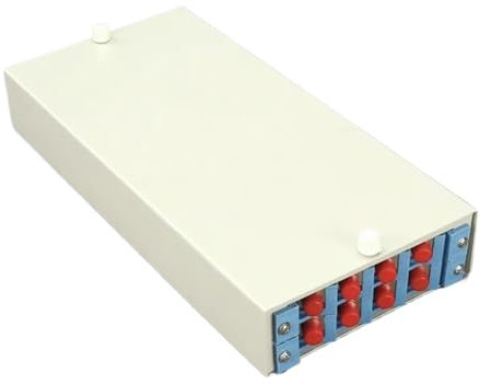 GHZHANG 2pcs 8 port optical fiber terminal box thickened fully equipped with 2/4/6/8/12 core FC SC ST LC optical cable box(8cores FC)