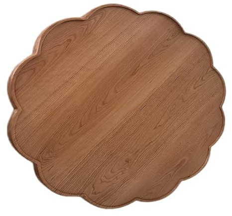 KGPGNYMYHA Plateau Tournant Rond en Bois De Noyer Massif Lazy Susan, Grand Plateau De Service pour Table De Cuisine, Plateau Tournant pour Table Basse(60cm (24 in))
