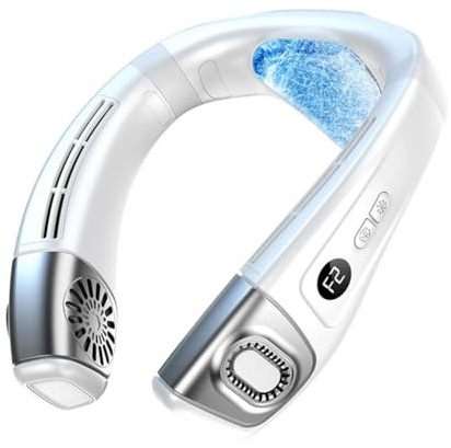 Yarryuter Aire Acondicionado Portátil para Cuello, Ventilador Personal Recargable con Batería de 5200 MAh, Color