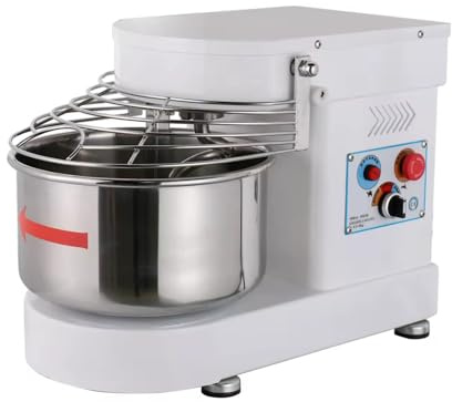 Viemylù Impastatrice Professionale a Spirale 7lta 10 velocità 750W, Macchina per Pane con Gancio Spirale in Acciaio Inox, 230V