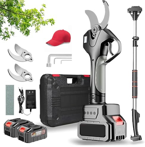 Podadora telescópica de árboles con poste, tijeras de podar eléctricas inalámbricas, cortadores de ramas profesionales con batería, para jardinería de huertos de arbustos de setos