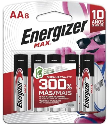 Energizer Max AA, 8 Pack
