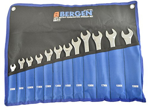 AB Tools Metric MM Combination Combo Spanner Wrench Set 12pcs 8mm - 19mm Bergen