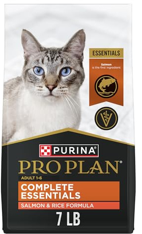 Purina Pro Plan High Protein Cat Food With Probiotics for Cats, Salmon and Rice Formula - 7 lb. Bag