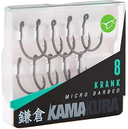 Korda Kamakura Wide Gape Karpfenhaken, chemisch geschärfte Spitze für maximale Hakeffizienz, handgeschärfte Qualität, Mit Widerhaken, 10 Stück