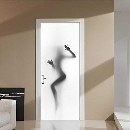 XXXCH 3D Türaufkleber 95X215CM Schatten der Dame Türtapete selbstklebend TürPoster - Fototapete Türfolie Poster Tapete Meer Aufkleber DIY Selbstklebende Wandbild PVC Wasserdichte Tapete