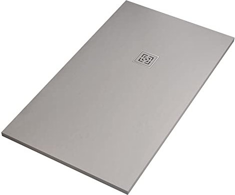 OLIMPO DOCCE - Piatto doccia in marmoresina Grigio Chiaro effetto pietra cemento PASSION - 70x70