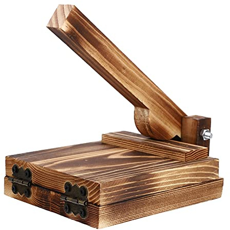 DOITOOL Pierogi Press - Prensa de madera para tortillas, albóndigas, para hacer masa, chapati roti, taco, maíz, herramientas de prensado para pasteles, raviolis, empanadas, utensilio de cocina,