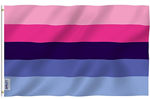 Anley Fly Breeze Drapeau de la fierté omnisexuelle de 3 x 5 pieds - Couleurs vives et résistant à la décoloration - En-tête de toile et double couture - Drapeaux LGBT omnisexuels en polyester