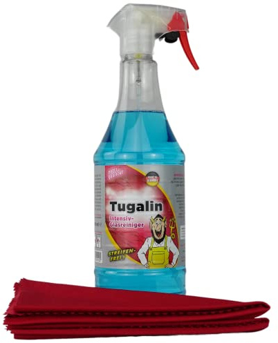 ADVANTUSE - Glory Glass - Glasreinigungstuch (Tuga Chemie Glasreiniger Tugalin 1000ml mit Zwei Tüchern)