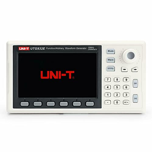 UNI-T Generatore di funzioni da 30 MHz, UTG932E, generatore di forma d'onda arbitraria, 2 canali, 200 MSa/s, risoluzione verticale a 14 bit, (EU plug) negozio in Germania, 3 anni di garanzia
