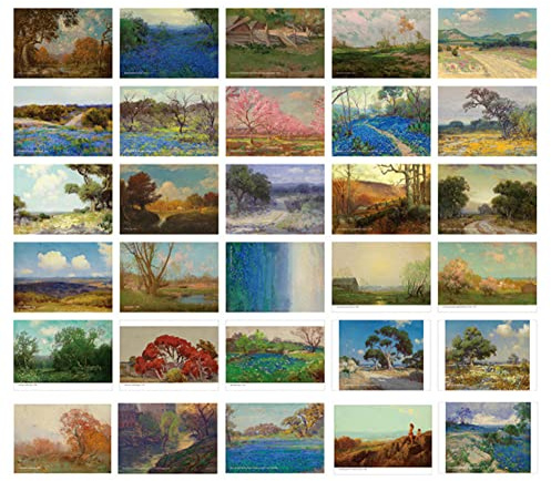 HOSTEESSCHOICE Beautiful Art Postcards set of 30 American Artist Julian Onderdonk Post card variety pack Famous Painting Scenery,4 x 6 Inches