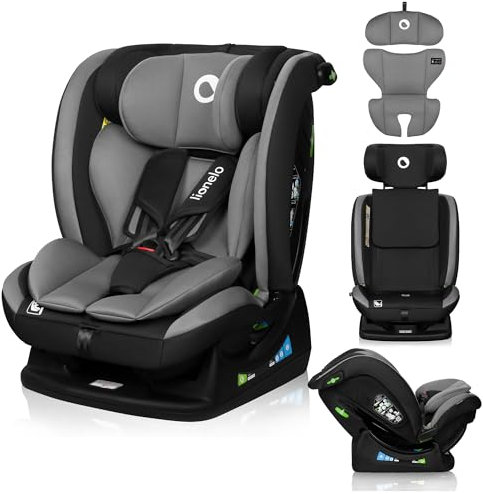 LIONELO AART I-SIZE Autositz für Kleinkinder 40-150 cm, Montage mit Sicherheitsgurten, Kopfstützen- und Neigungsverstellung, Lendenwirbel- und Verkleinerungseinsatz, R129 i-Size Standard