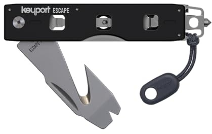Compact Vehicle Emergency Multi-Tool - Rescue-Grade Tungsten-Carbide Glass Breaker & Seatbelt Cutter for Car Rescue and Roadside Safety - Auto Emergency Preparedness Tool - Keyport Escape Tool Kit
