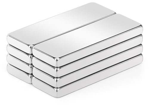 Wukong 30x10x3mm Neodym Magnete Extra Stark, 8 Stück Magnete Rechteckiger Mini Stabmagneten für Magnettafel, Whiteboard, Tafel, Pinnwand, Kühlschrank, und vieles mehr