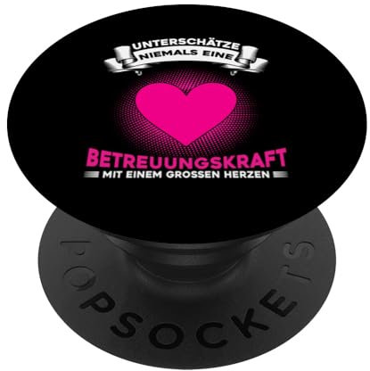Pflegekraft Betreuerin Frauen Pflegerin Betreuungskraft Herz PopSockets mit austauschbarem PopGrip