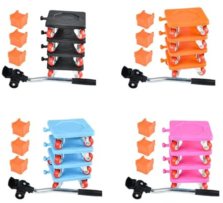 Furniture Movers Dollies Moving Dolly, 360° Rotation Wheels Heavy Duty Furniture Lifter Mover Tool Set For Heavy Items Moving Equipment Appliance Refrigerator Sofa