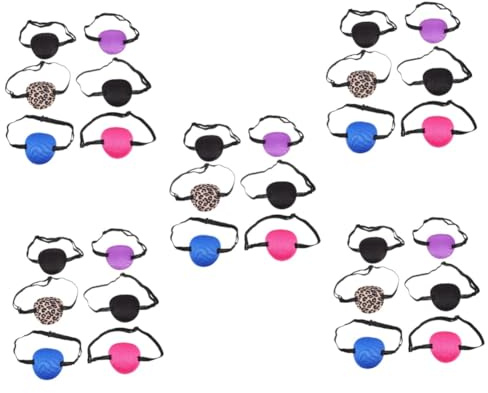 FRCOLOR Eye Patch Children 30 Piraten Augenklappe Für Kinder Augenklappe Zum Ausbessern Augenklappen Für Erwachsene Medizinische Kinder Augenabdeckungen Augenklappe