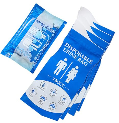 zuousxbs 4 Stück Urinbeutel Für Outdoor Notfälle 750 Einwegartikel Reise Wc Pinkelbeutel Tragbarer Erbrochenerbeutel Für Reisen Verkehr Staus