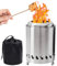SGZIOO Tragbare Tisch-Feuerstelle, rauchfreie Feuerstelle, Edelstahl-Außenofen mit Ständer und Reisetasche, Tisch-Feuerstelle Holzverbrennung/Pellet für Camping, Outdoor & Terrasse