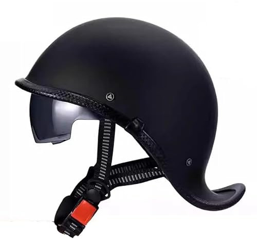Demi-Casque Jet Moto Allemand Vintage Casque Moto Casque Bol Casques Ouverts Homologués ECEDOT Hommes Et Femmes Street Cruiser Jet Style Casque avec Doublure Amovible