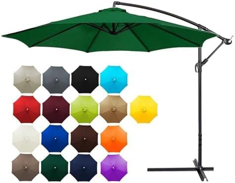 Housses Pour Parasols de Jardin, 6 Bras / 8 Bras, Résistant Aux Uv Et Étanche, Convient Pour Jardin, Terrasse, Arrière-Cour, Piscine, Vert, 8 Baleines - 350 Cm