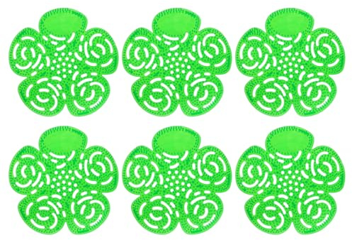 sourcing map 6Pcs Urinal Screen Deodorizer, Anti-Splash Scented Urinal Cakes Odor Protection Urinal Mats for Toilets and Bathroom, Green