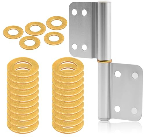 Lot de 25 rondelles plates M12, en laiton, M12 x 24 x 1,5 mm, en laiton, joint d'étanchéité, rondelles d'écartement pour porte de chambre, charnières de porte, rondelles d'écartement pour vis