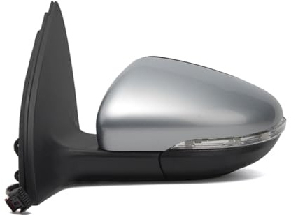 Auto Rückspiegel Baugruppe Für VW Für Golf 6 MK6 2009 2010 2011 2012 5KD857501 5KD857502 Auto Power Beheizte Falten Blinker Seite Spiegel Montage Auto Außenspiegel(Left silver)