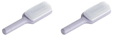 Juego de 2 cepillos telescópicos para desenredar el pelo, para pelo grueso, corto, recto, color violeta