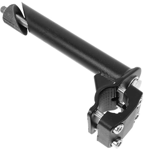 NAMOARLY Extensor de Manillar de Bicicleta, Potencia de Manillar Metálica Negra, Vástago Elevado para Bici de Montaña y BMX, Accesorio Ciclismo Seguro y Resistente