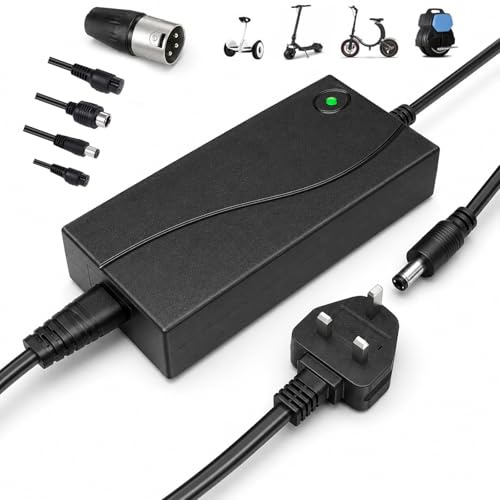 Scooter Charger 42V/36V 2A Universal Hoverboard Charger with 5 Connections, for Scooter Chargerfor Battery Electric Bike Electric Scooter Electric Wheelchair Hoverbord