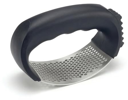tiyiyok Garlic Press Rocker Stainless Steel Garlic Cutter, Garlic Rocker, Multifunctional Garlic Press, for Chopping Garlic, Ginger, Mashed Potatoes, Fácil de Limpiar
