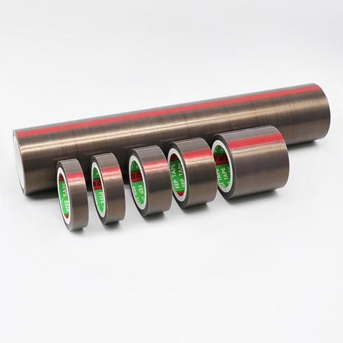 MUZIT Teflonband, 0,05 mm dick, 13–20 breiter PTFE-Kleber for Vakuumiermaschinen und Elektroindustrie, 10 Meter lang(13mm)